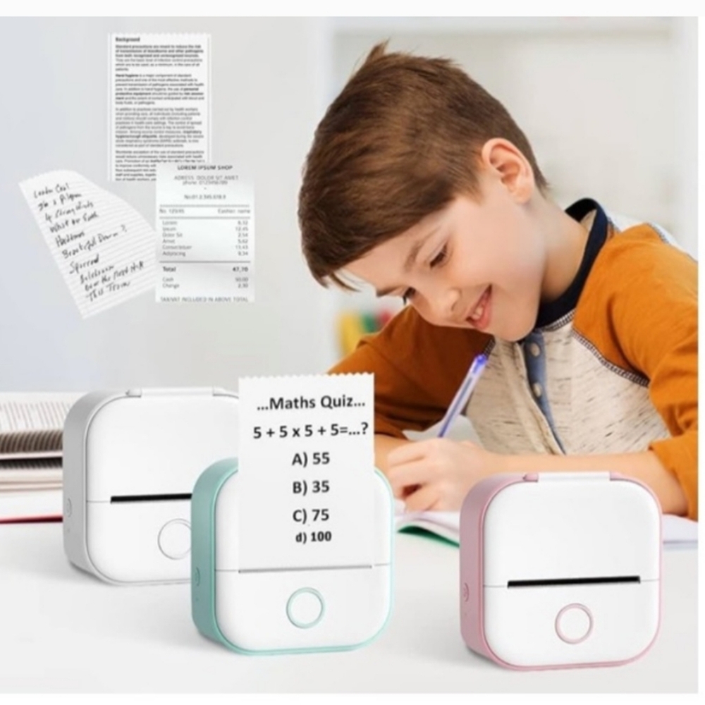 Label Maker & Printer Tiny Inkless Printer - Mini Portable Sticker Printer -NWT